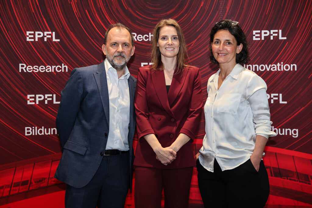 Edouard Bugnion, Silvia Quarteroni and LeĂŻla Ojjeh, May 15, 2025