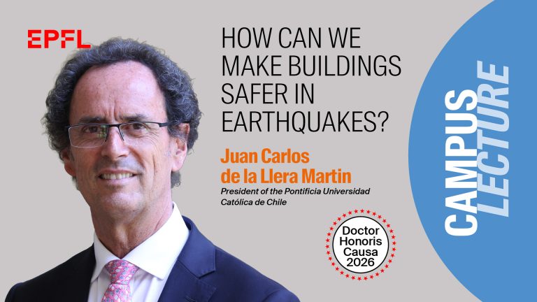 Event poster with the portrait of Juan Carlos de la Llera Martin